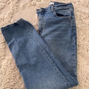 Abercrombie & Fitch Light Blue Ultra High-Rise Straight Jeans